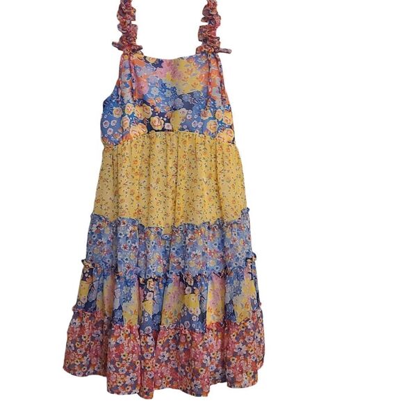 Jona Michelle Dress Tiered Chiffon Fully Lines‎ Size 10 - Picture 12 of 13